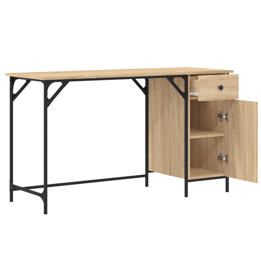vidaXL Stôl dub sonoma 131x48x75 cm kompozitné drevo