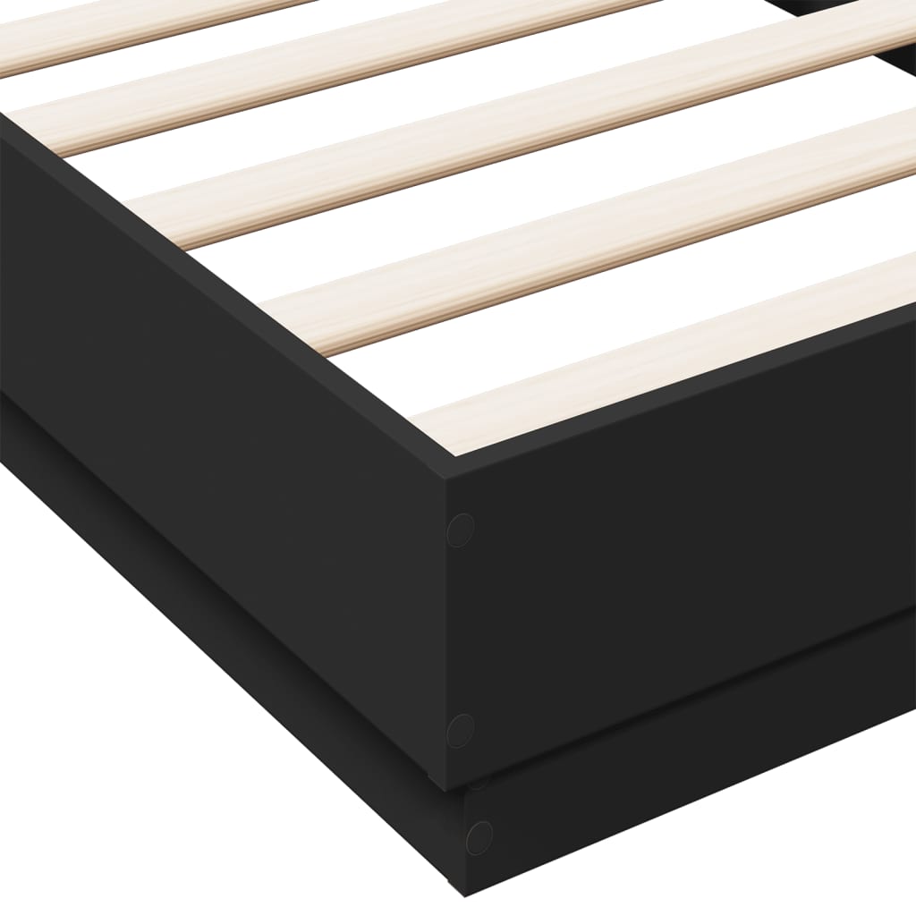 vidaXL Posteľný rám čierny 90x190 cm kompozitné drevo