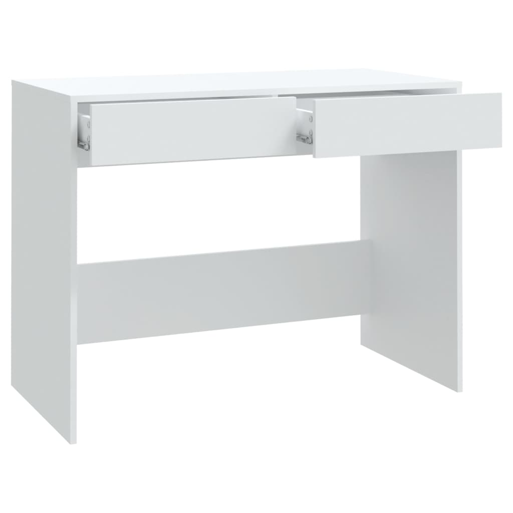 vidaXL Stôl biely 101x50x76,5 cm drevotrieska