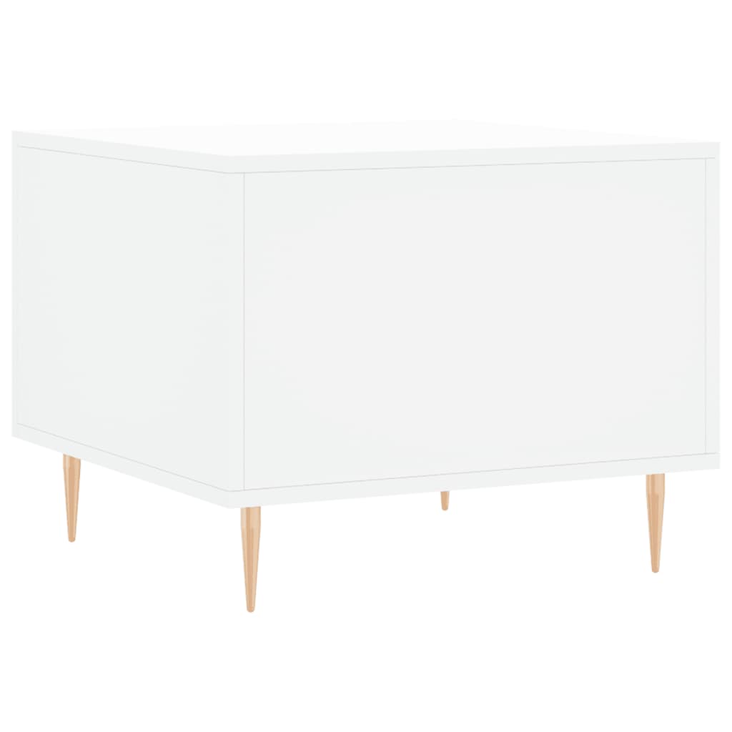 vidaXL Konferenčný stolík biely 50x50x40 cm kompozitné drevo