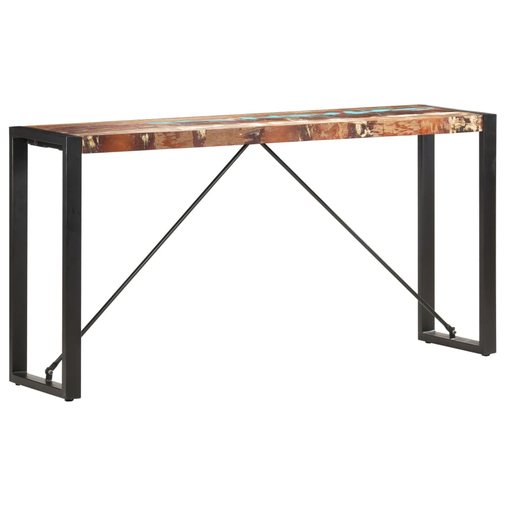vidaXL Konzolový stolík 150x35x76 cm recyklovaný masív