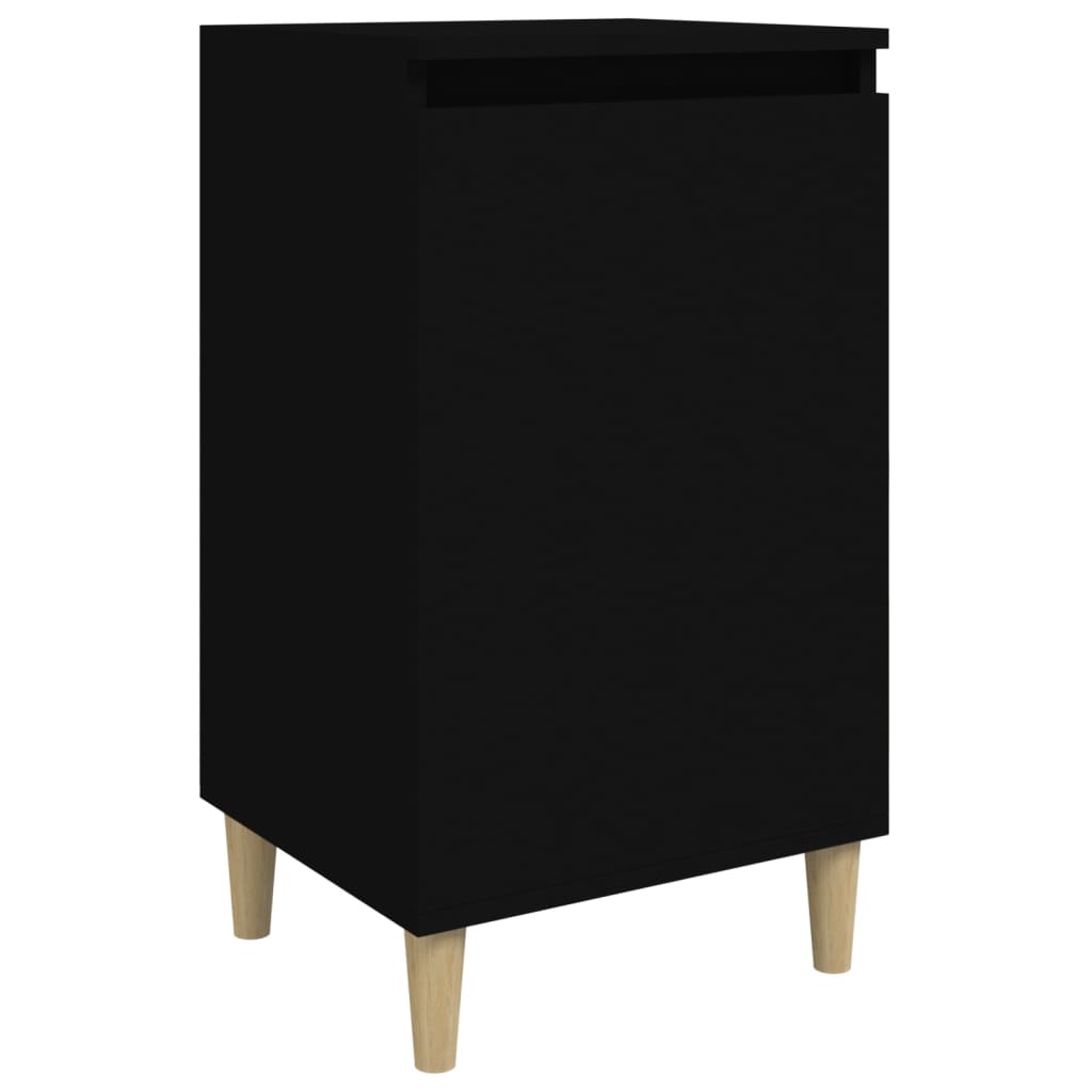 vidaXL Nočný stolík čierny 40x35x70 cm spracované drevo