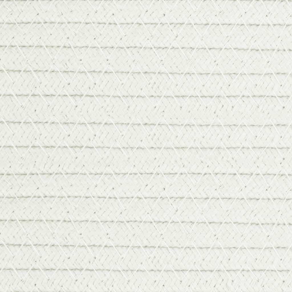vidaXL Úložný kôš biely Ø38x36 cm bavlna