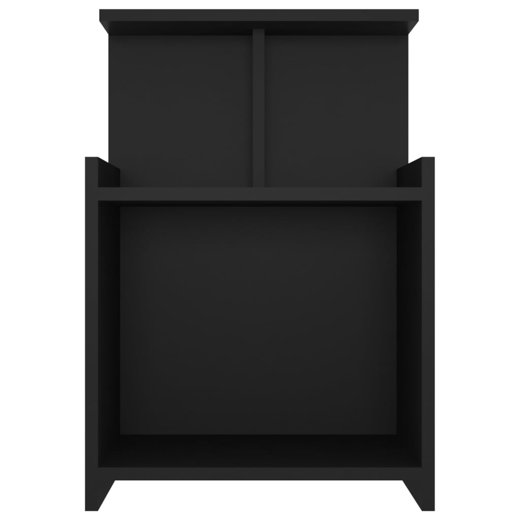vidaXL Nočné stolíky 2 ks, čierne 40x35x60 cm, kompozitné drevo