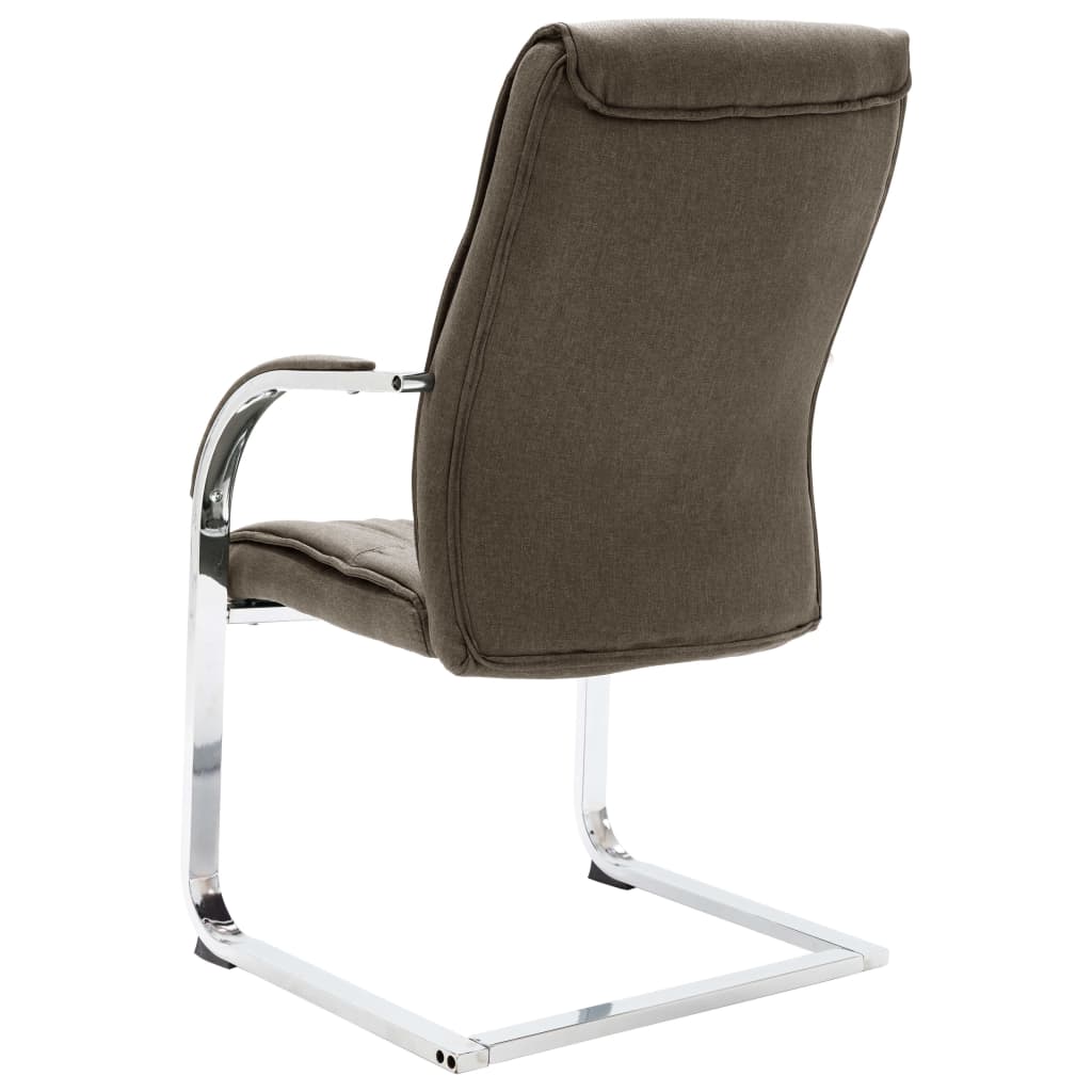 vidaXL Kancelárska stolička s perovou kostrou sivohnedá látka