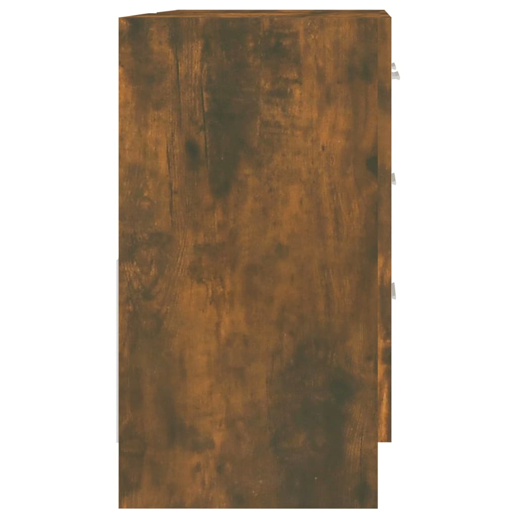 vidaXL Umývadlová skrinka dymový dub 63x30x54 cm spracované drevo