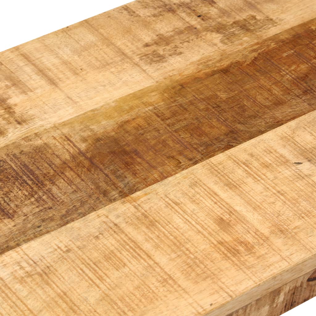 vidaXL Lavička 110 cm masívne surové mangovníkové drevo a oceľ
