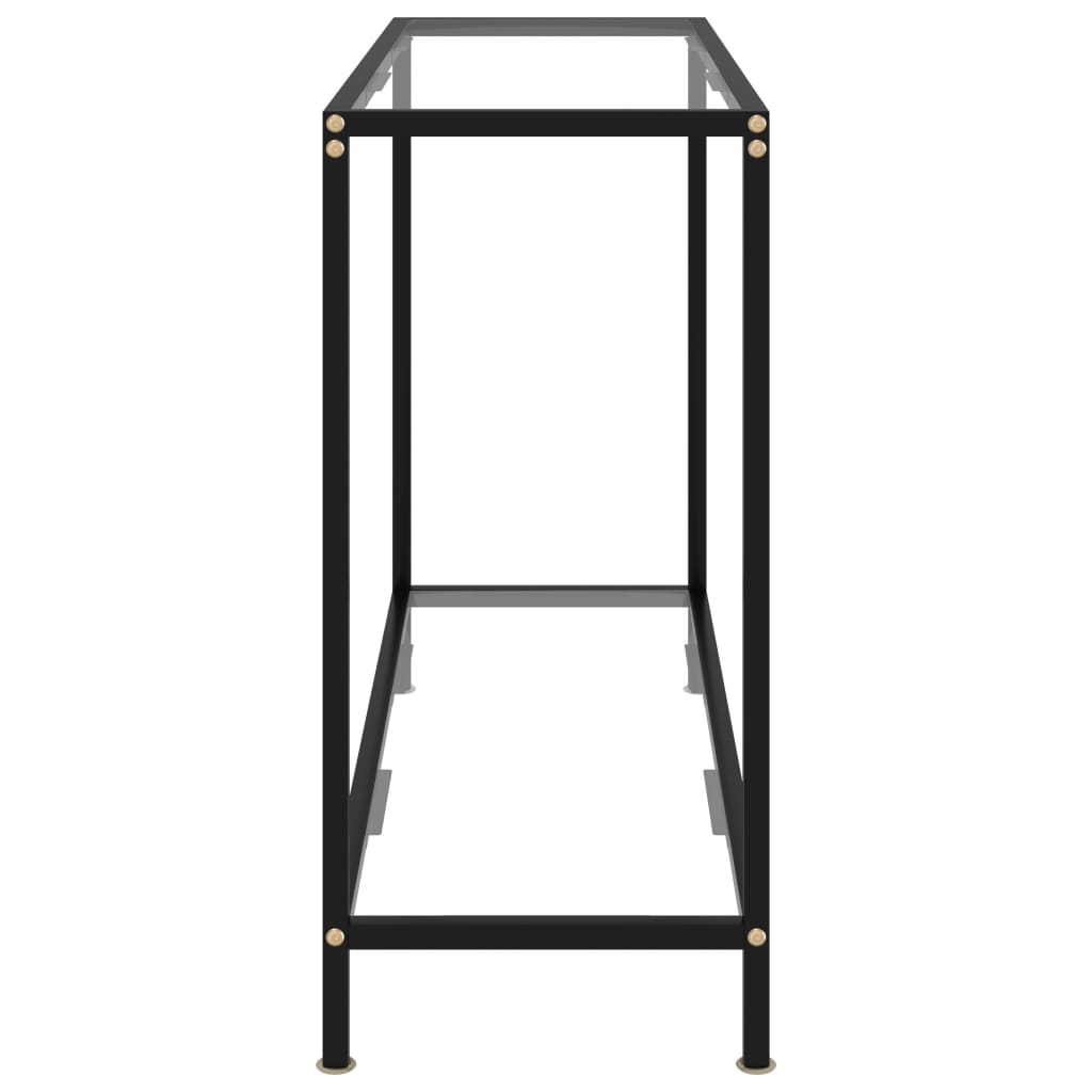 vidaXL Konzolový stolík, priehľadný 100x35x75 cm, tvrdené sklo