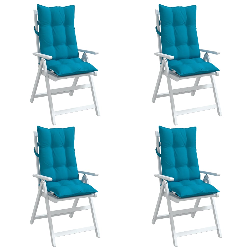 vidaXL Podušky na stoličky s vysokým operadlom 4 ks bledomodré látka