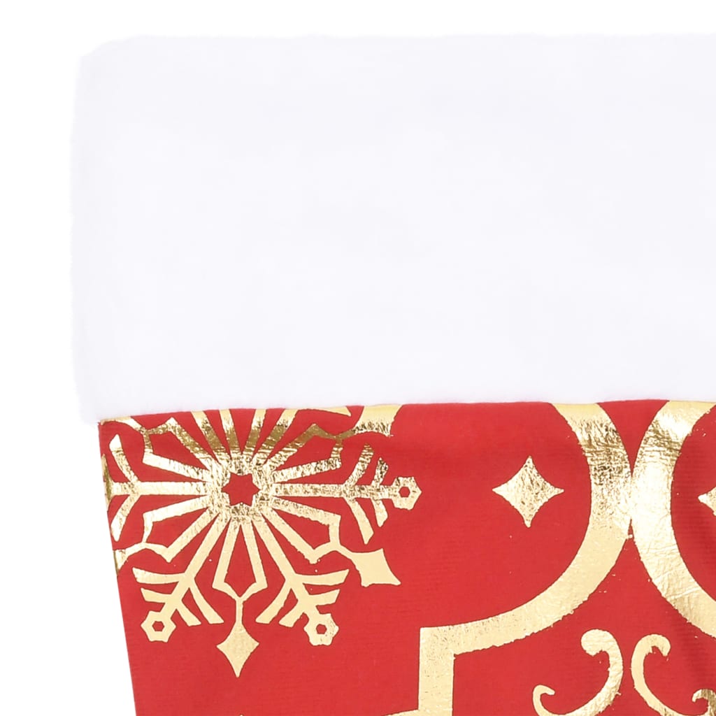 vidaXL Luxusná deka pod vianočný stromček ponožka červená 122 cm látka