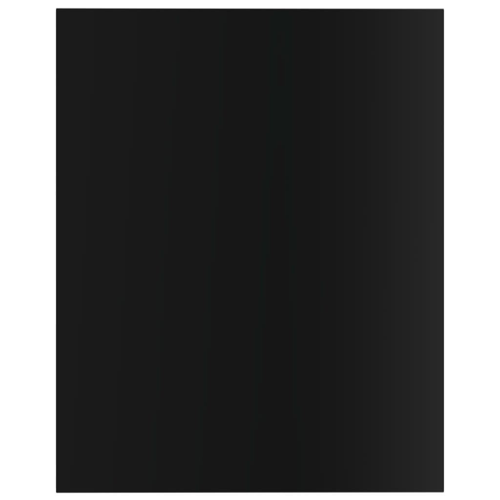 vidaXL Prídavné police 4 ks, lesklé čierne 40x50x1,5 cm, drevotrieska