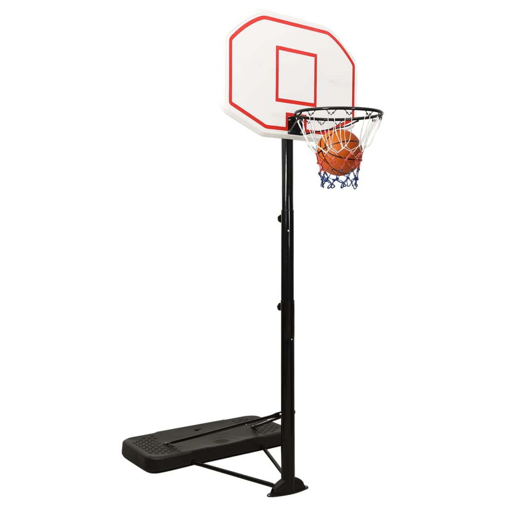 vidaXL Basketbalový stojan biely 258-363 cm polyetén