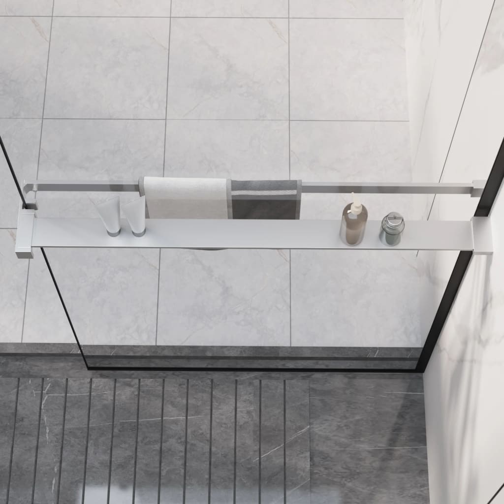 vidaXL Sprchová polica pre sprchovú stenu čierna 80 cm hliník