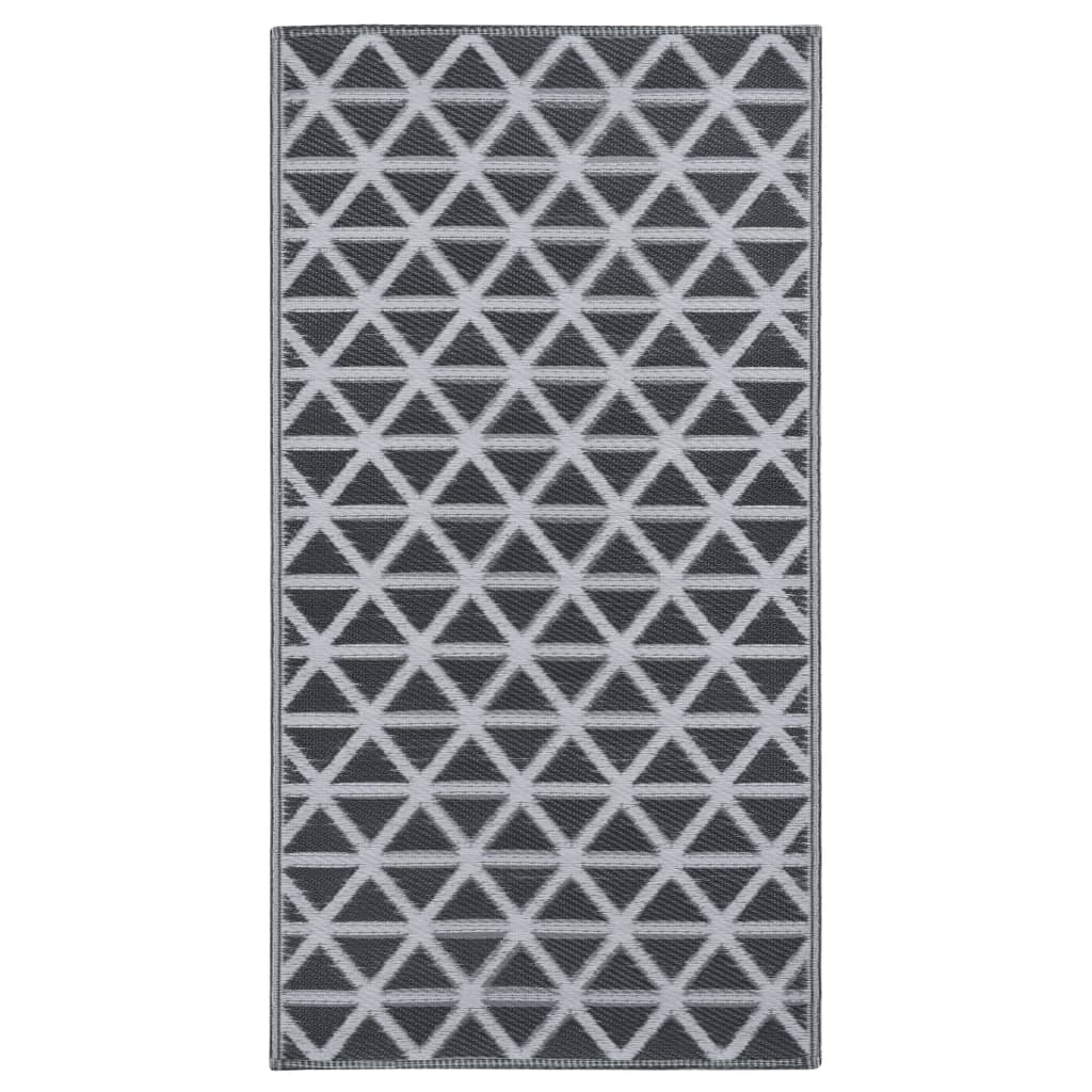 vidaXL Vonkajší koberec čierny 120x180 cm PP