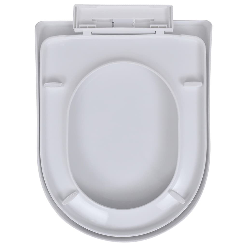 vidaXL WC sedadlá s pomalým sklápaním 2 ks plastové biele