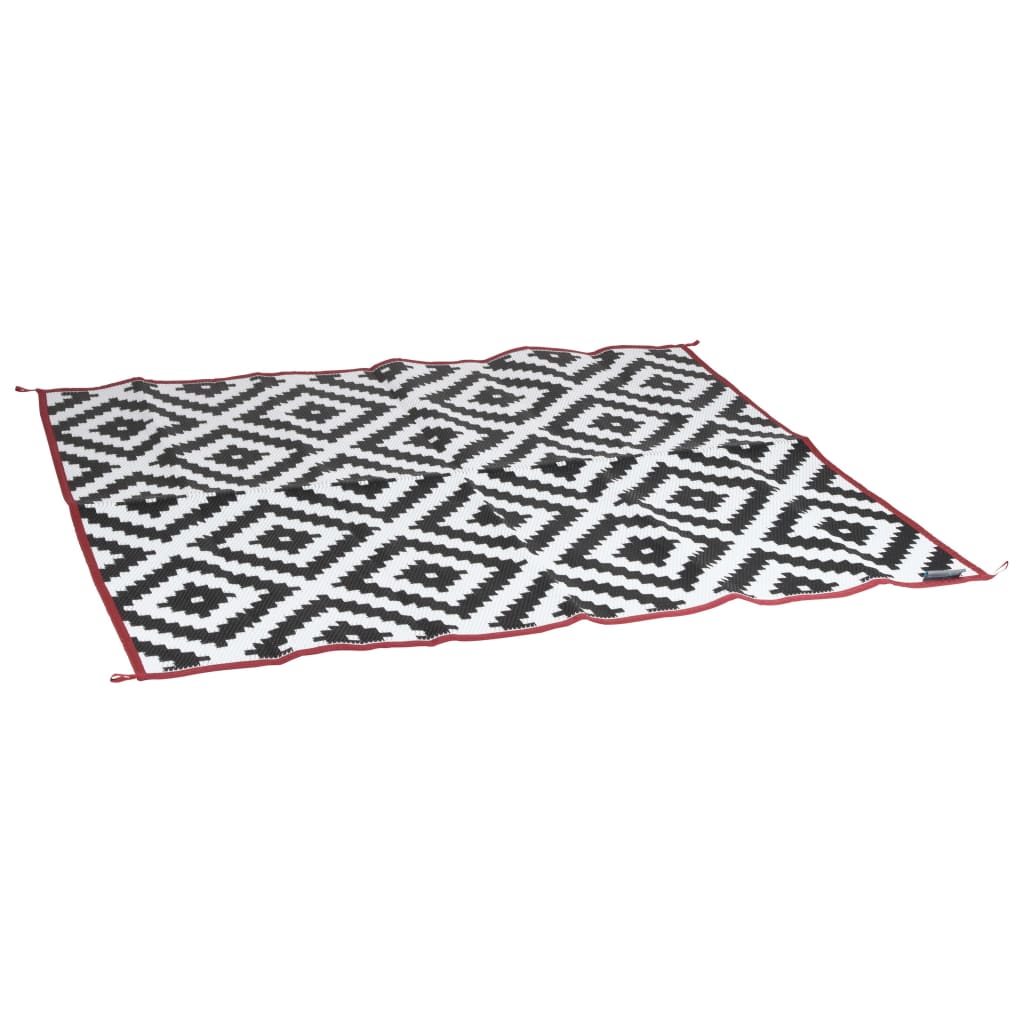 Bo-Camp Vonkajší koberec Chill mat Lewisham 2x1,8 m M, čierno biely