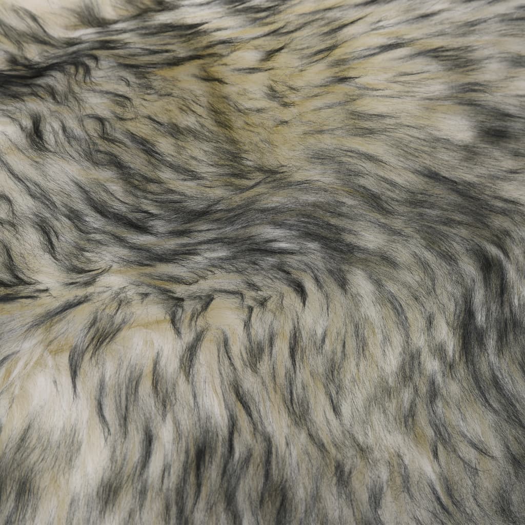 vidaXL Koberec z ovčej kože bielo-tmavosivý 60x90 cm