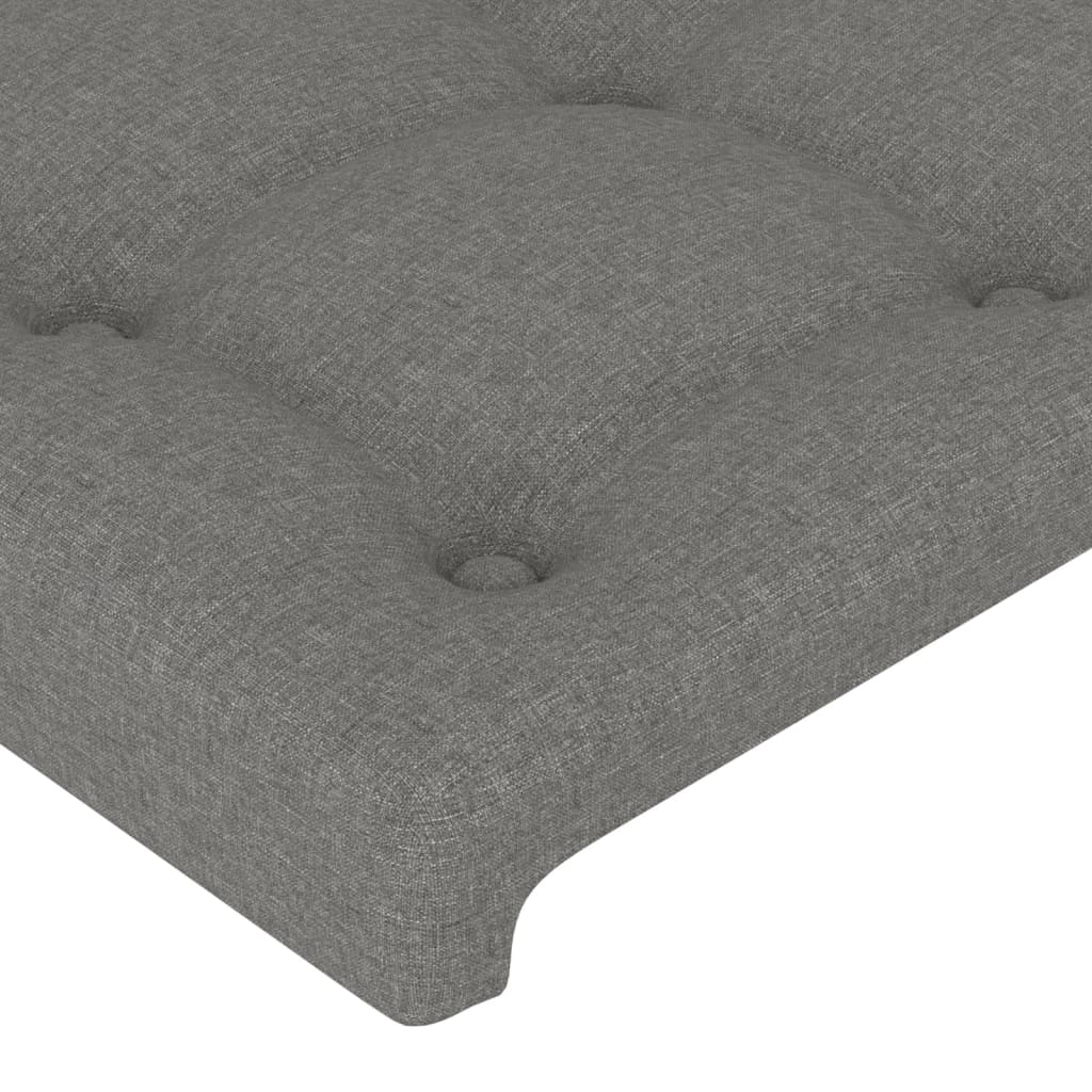 vidaXL Čelo postele so záhybmi tmavosivé 103 x 16 x 118/128 cm látka