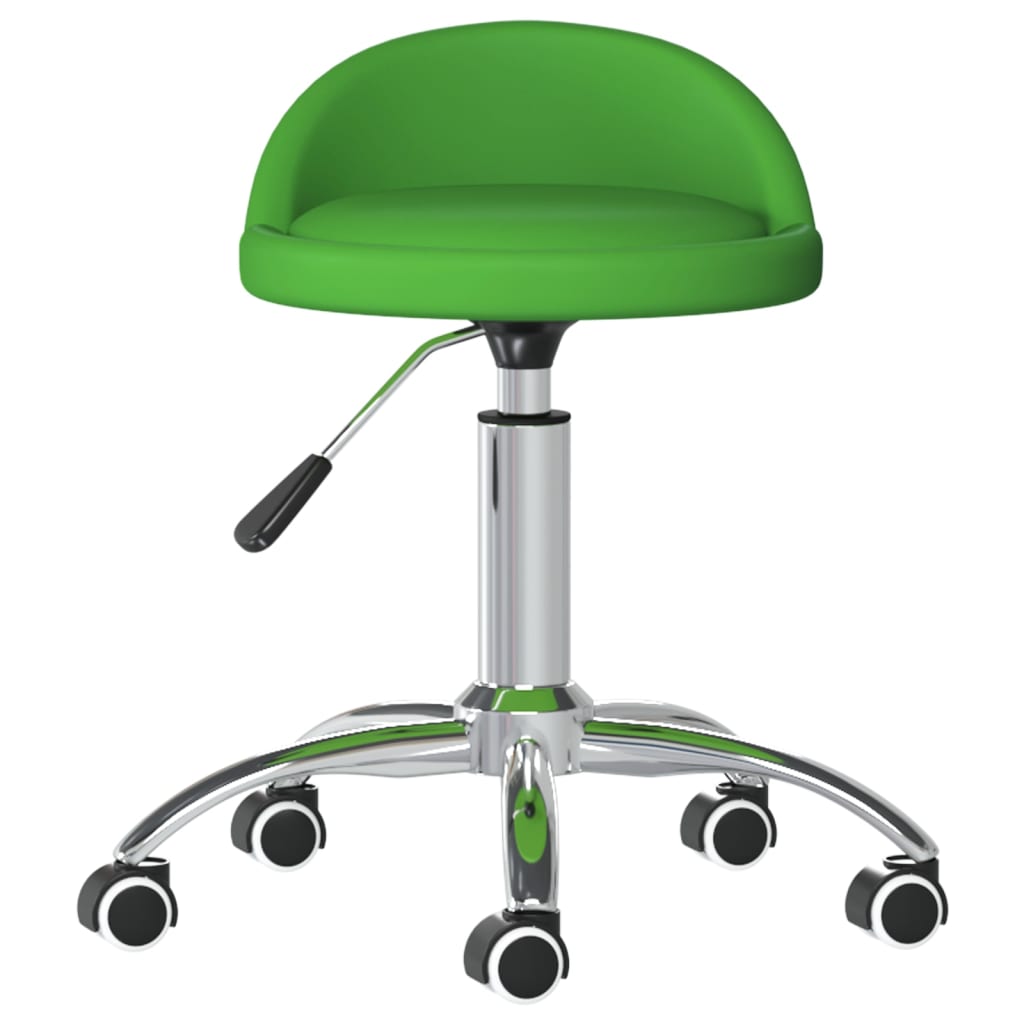vidaXL Masážna stolička zelená umelá koža