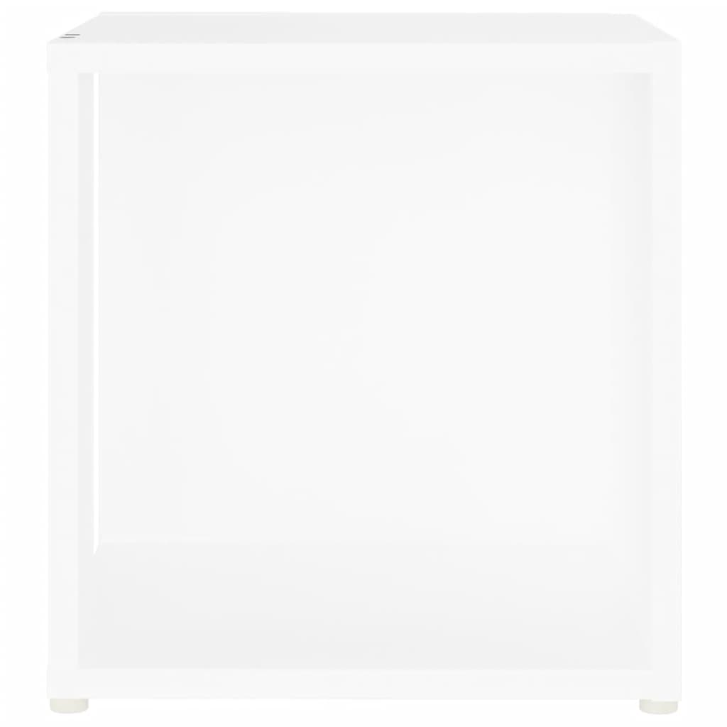 vidaXL Príručný stolík biely 33x33x34,5 cm drevotrieska