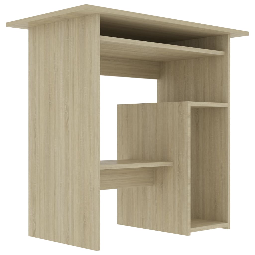 vidaXL Písací stôl, dub sonoma 80x45x74 cm, drevotrieska