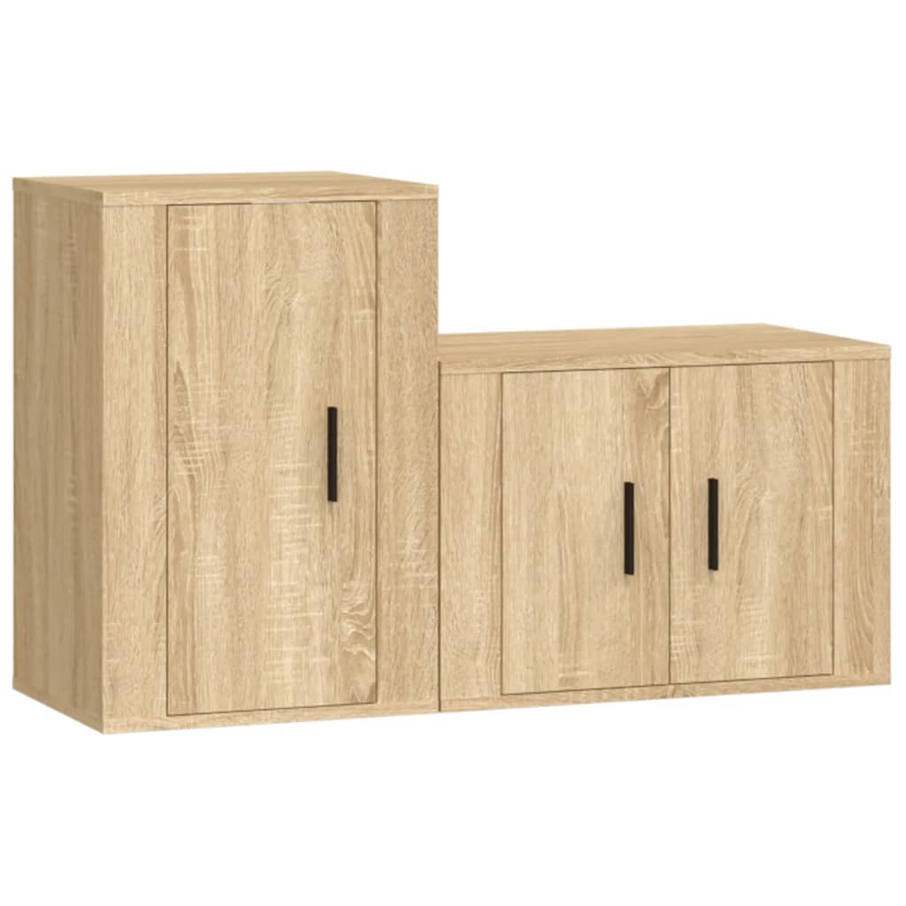 vidaXL 2-dielna súprava TV skriniek dub sonoma kompozitné drevo
