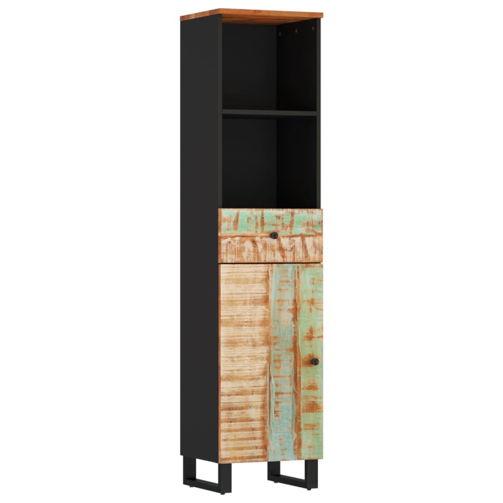 vidaXL 4-dielna súprava kúpeľňového nábytku masívne recyklované drevo