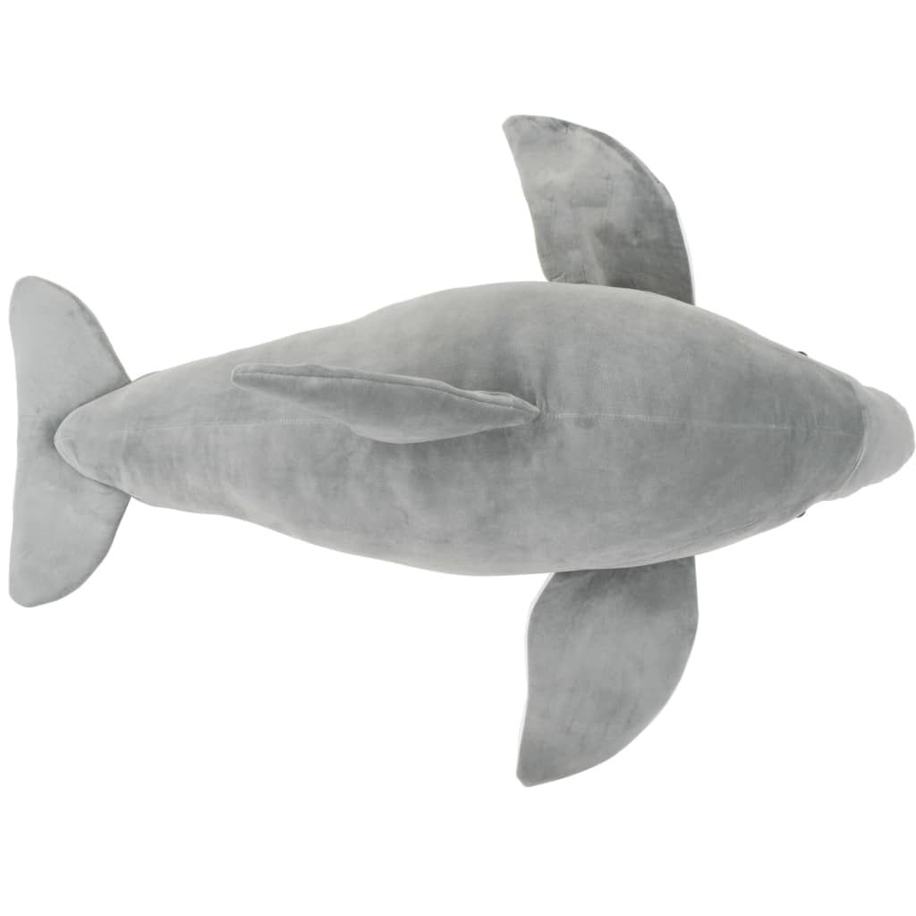 vidaXL Hračka sivý plyšový delfín