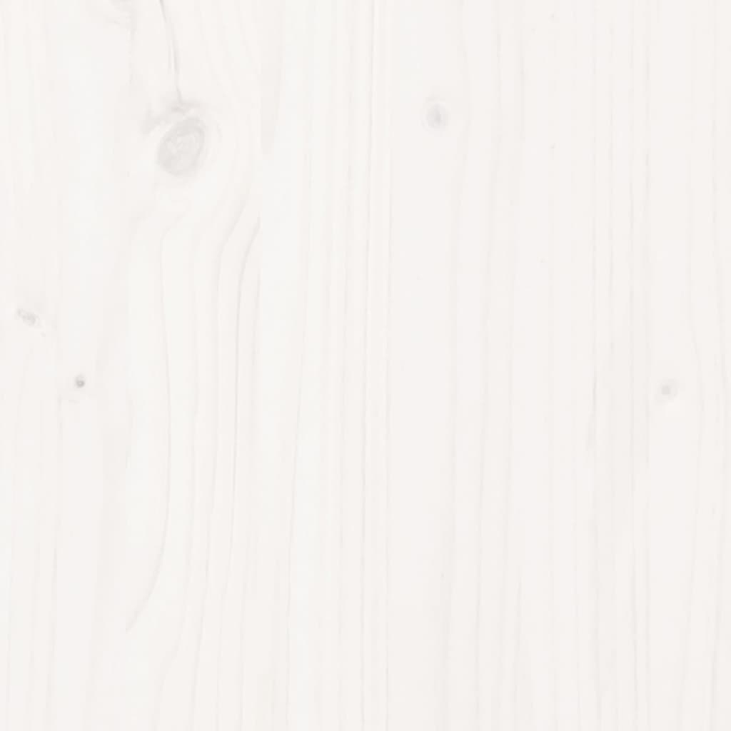 vidaXL Komoda biela 110x34x75 cm borovicový masív