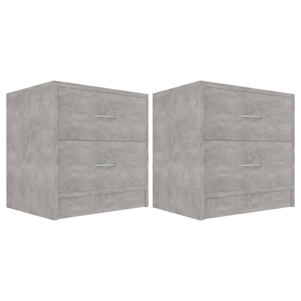 vidaXL Nočné stolíky 2 ks, betónovo sivé 40x30x40 cm, drevotrieska