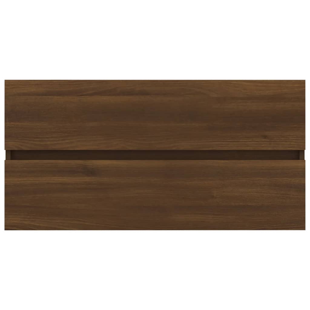vidaXL Umývadlová skrinka hnedý dub 90x38,5x45 cm spracované drevo