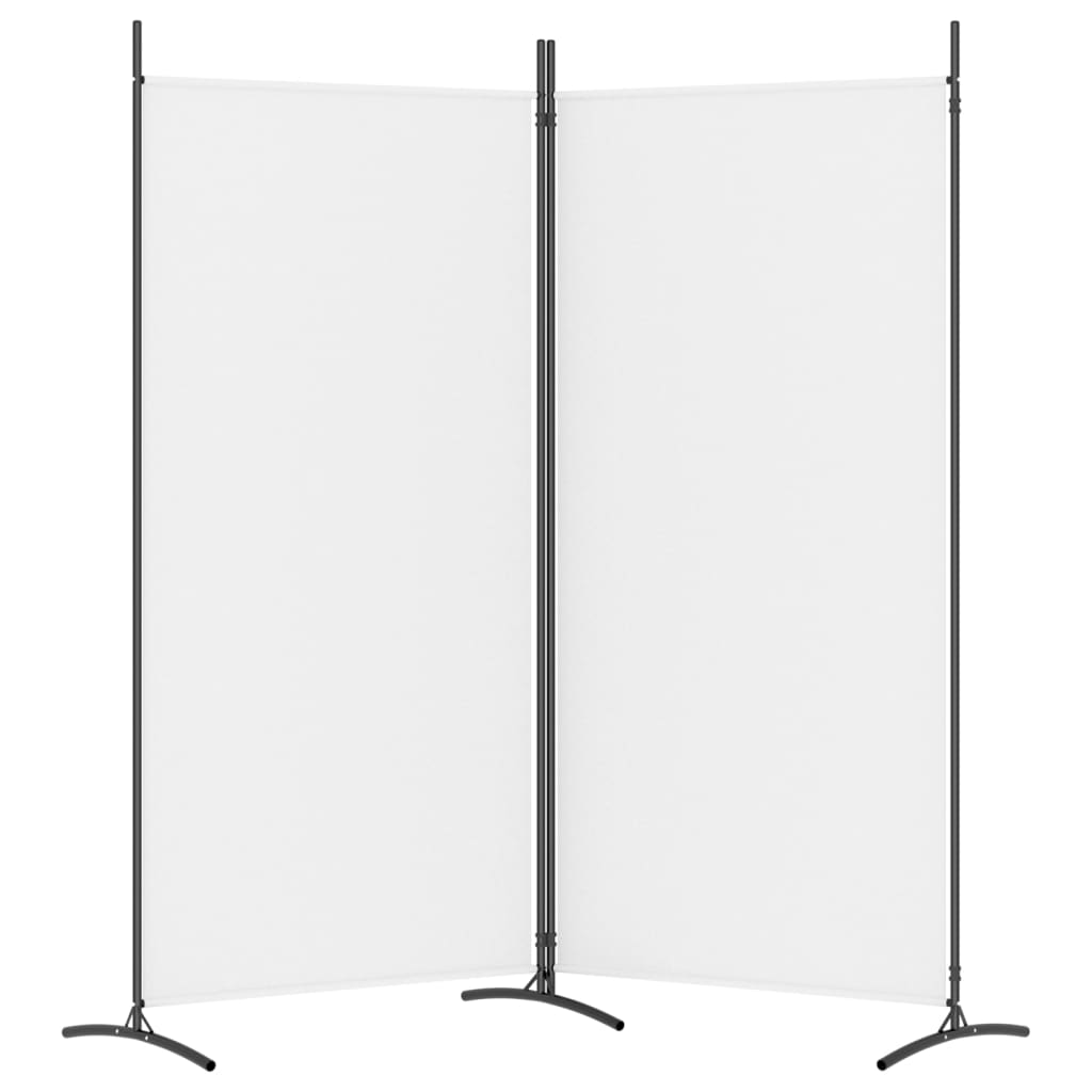 vidaXL 2-panelový paraván biely 175x180 cm látka