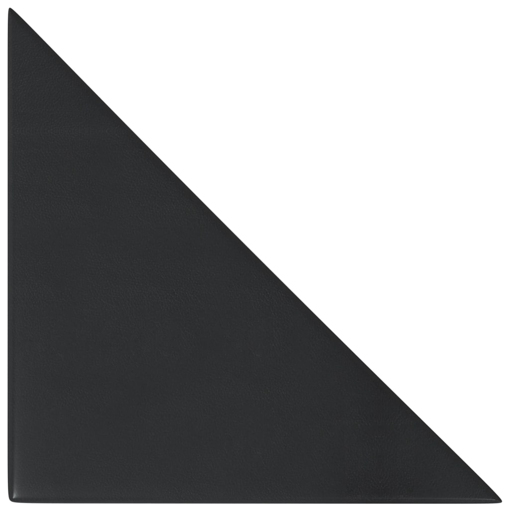 vidaXL Nástenné panely 12 ks čierne 30x30 cm umelá koža 0,54 m²