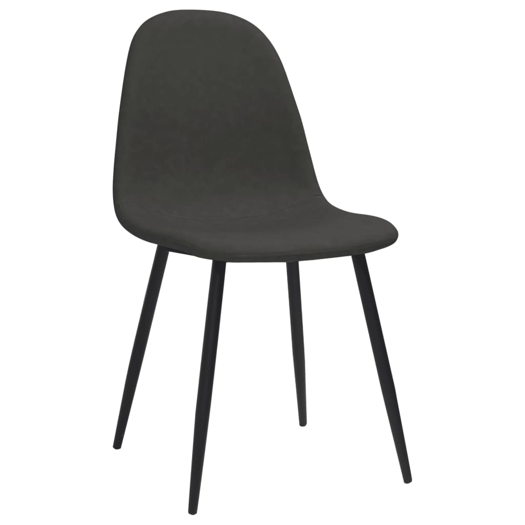 vidaXL Jedálenské stoličky 2 ks 45x53,5x83 cm, čierne, umelá koža