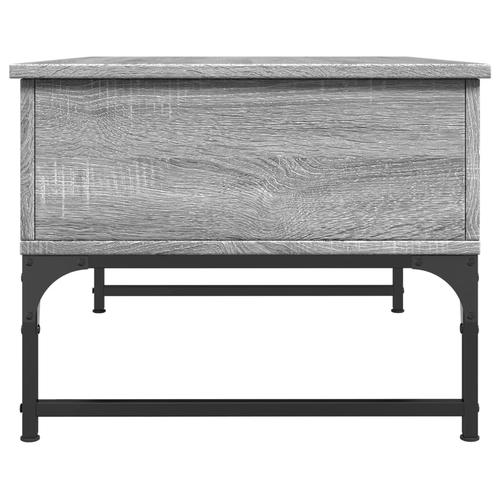 vidaXL Konferenčný stolík, sivá sonoma 70x50x40cm kompozitné drevo+kov