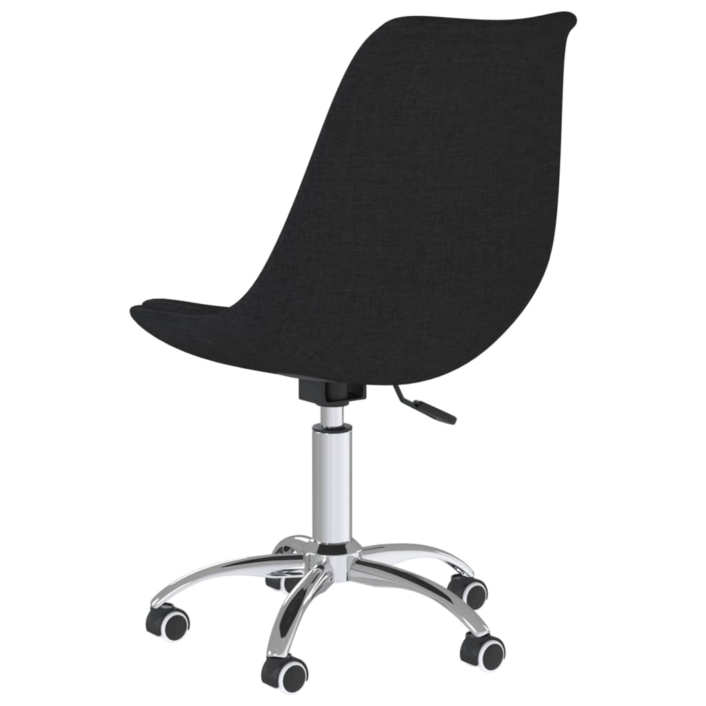 vidaXL Otočná kancelárska stolička čierna látková