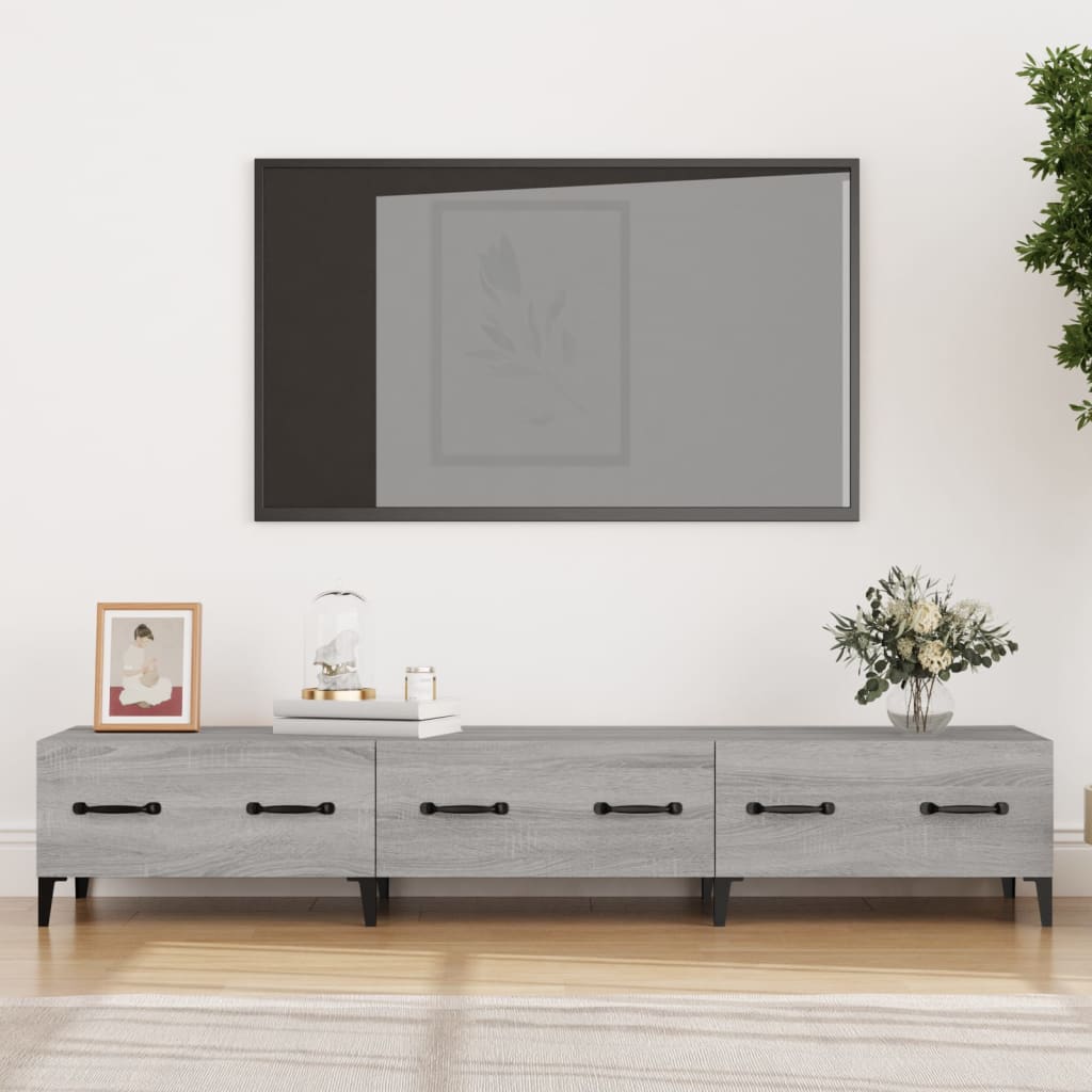 vidaXL TV skrinka sivý dub sonoma 150x34,5x30 cm spracované drevo
