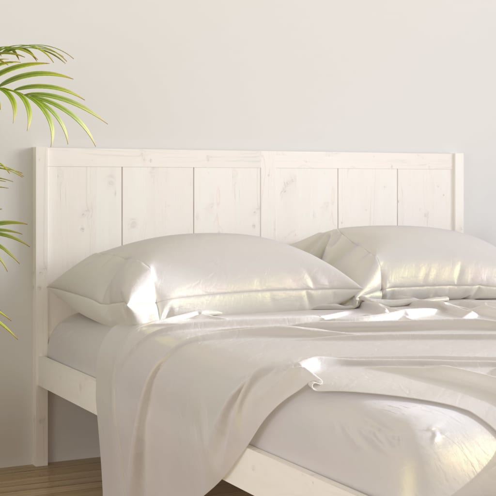 vidaXL Čelo postele biele 185,5x4x100 cm masívna borovica