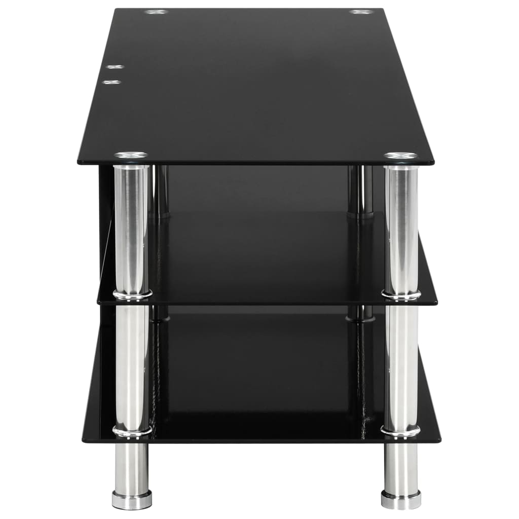 vidaXL TV stolík čierny 120x40x40 cm tvrdené sklo