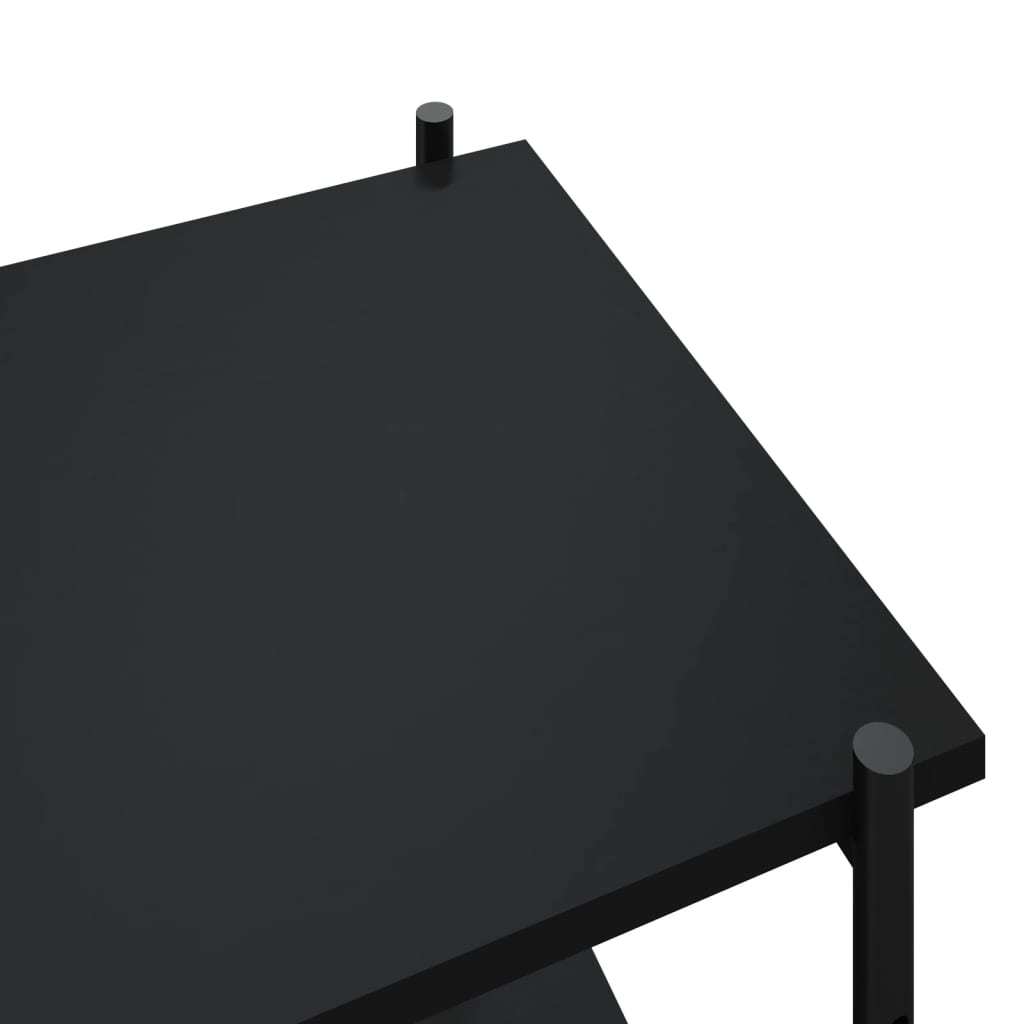 vidaXL 5-poschodový policový regál čierny 80x40x163 cm