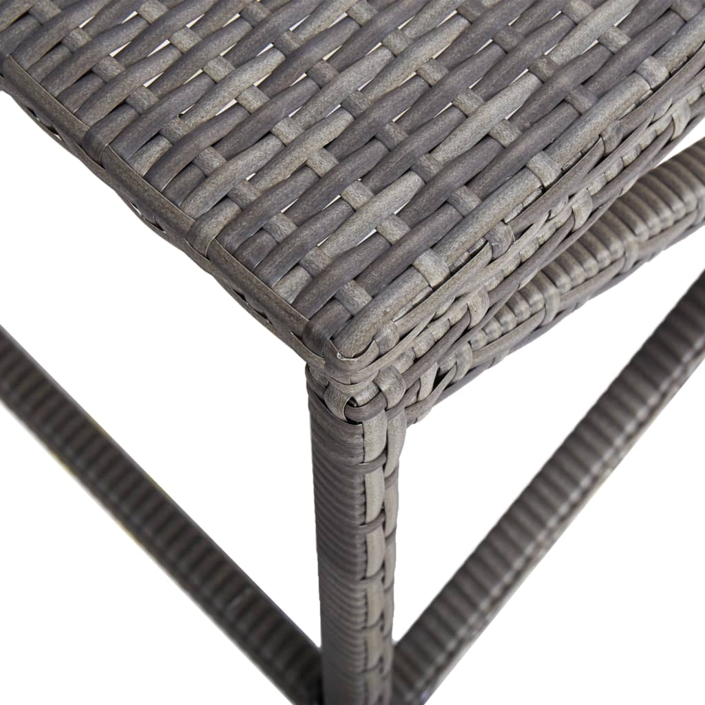 vidaXL Záhradná lavička sivá 80 cm polyratanová