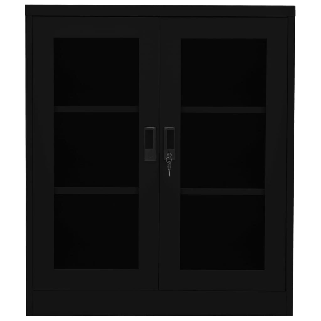vidaXL Kancelárska skriňa čierna 90x40x105 cm oceľová