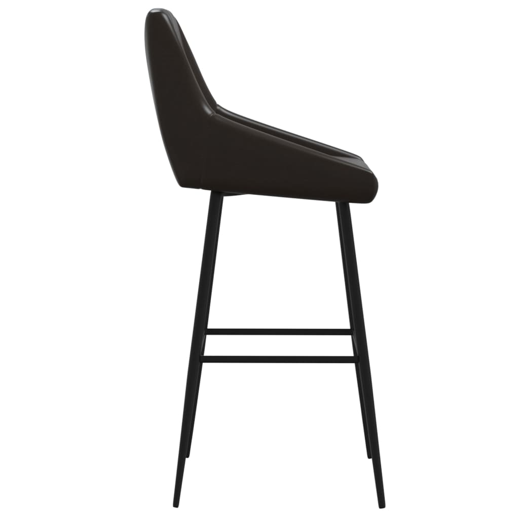 vidaXL Barové stoličky 2 ks sivé umelá koža