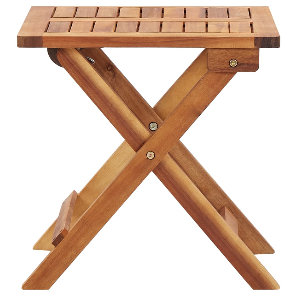 vidaXL Skladací záhradný konferenčný stolík 40x40x40 cm akáciový masív