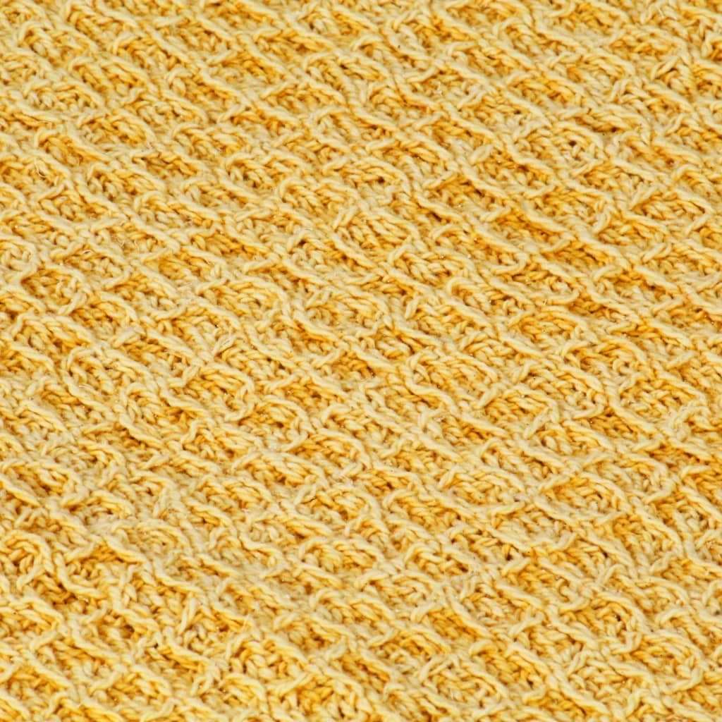 vidaXL Deka 125x150 cm horčicovo-žltá bavlnená