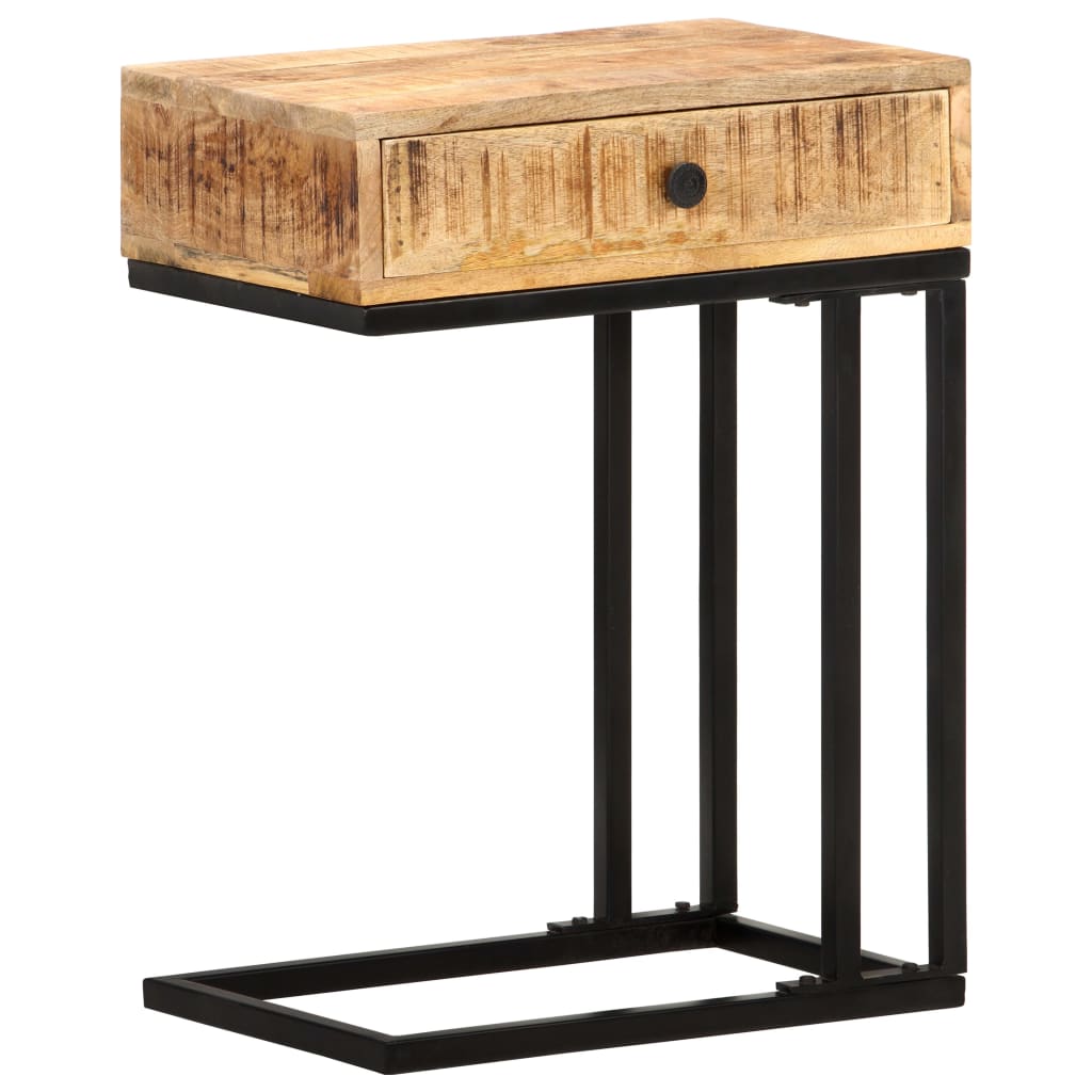 vidaXL Príručný stolík v tvare U 45x30x61 cm, mangový masív