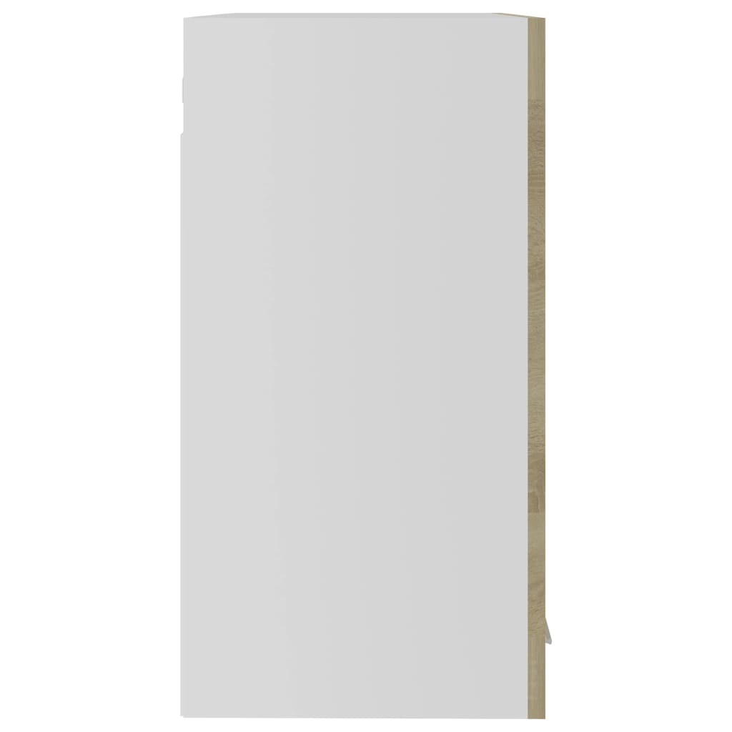 vidaXL Presklená závesná skrinka, sonoma 60x31x60 cm, kompozitné drevo