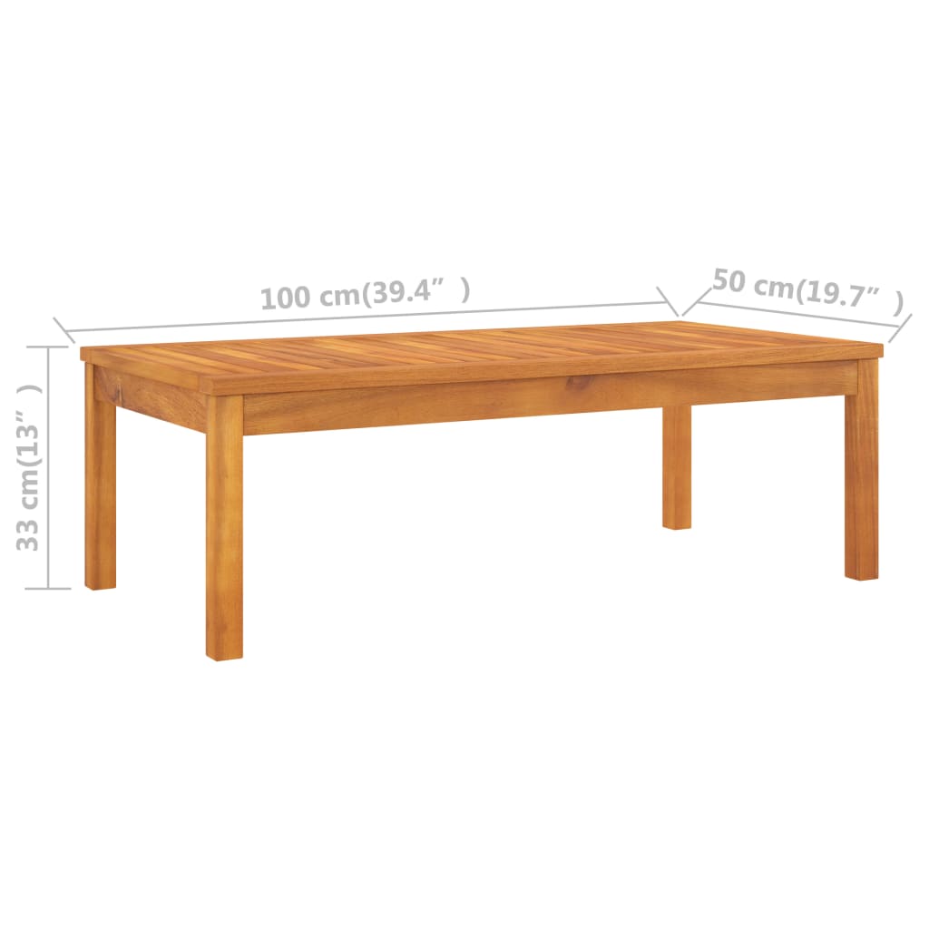 vidaXL Konferenčný stolík 100x50x33 cm masívne akáciové drevo