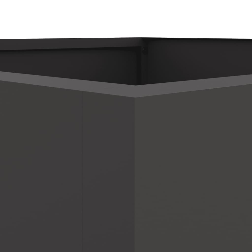 vidaXL Kvetináč čierny 52x48x75 cm oceľ valcovaná za studena