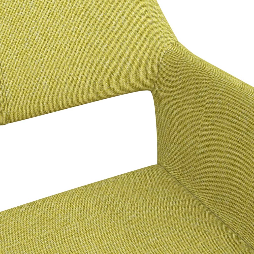vidaXL Otočné jedálenské stoličky 4 ks zelené látkové